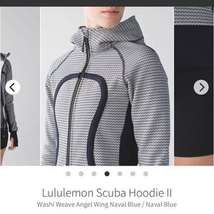 lululemon athletica Scuba Hoodie II — Naval Blue & White Washi Weave
